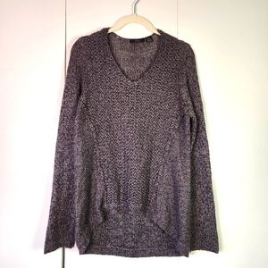 RDI Knit Pullover V-Neck Sweater Medium Brown